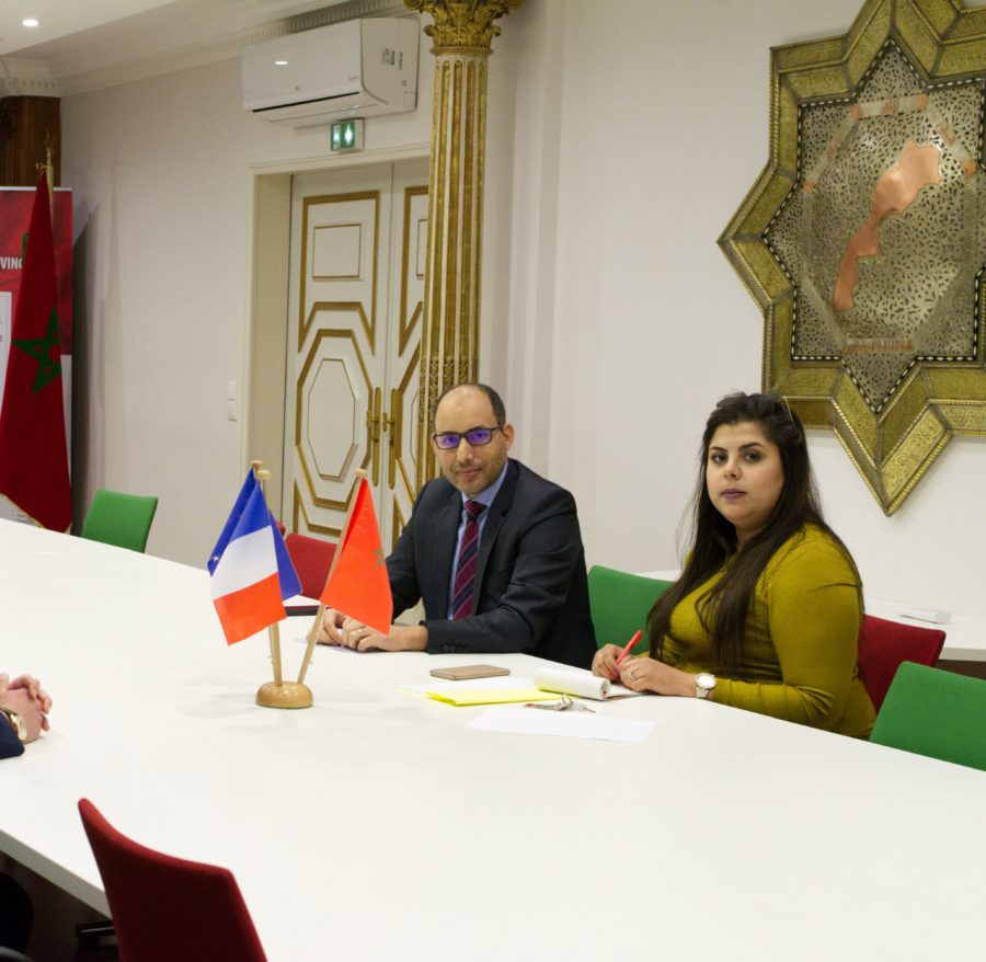 SEM Khalid AFKIR, Consul Général du Maroc à Strasbourg en fin de mission et Mme Ryme Mezour, vice consule.